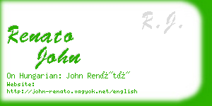 renato john business card